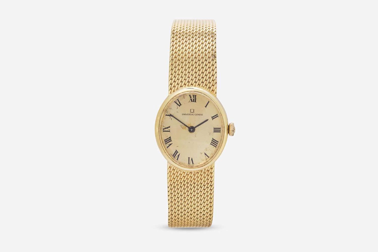 An 18K Yellow Gold Ladies Universal Geneve Watch