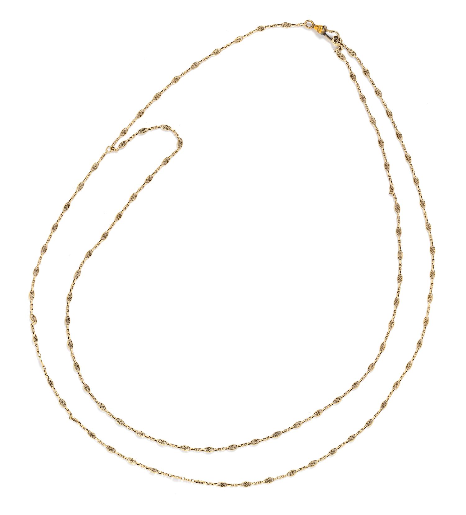 A Yellow Gold Longchain,
