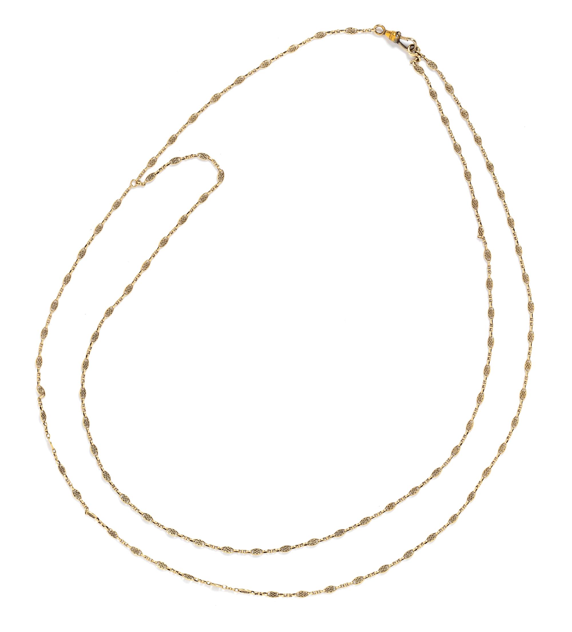 A Yellow Gold Longchain,