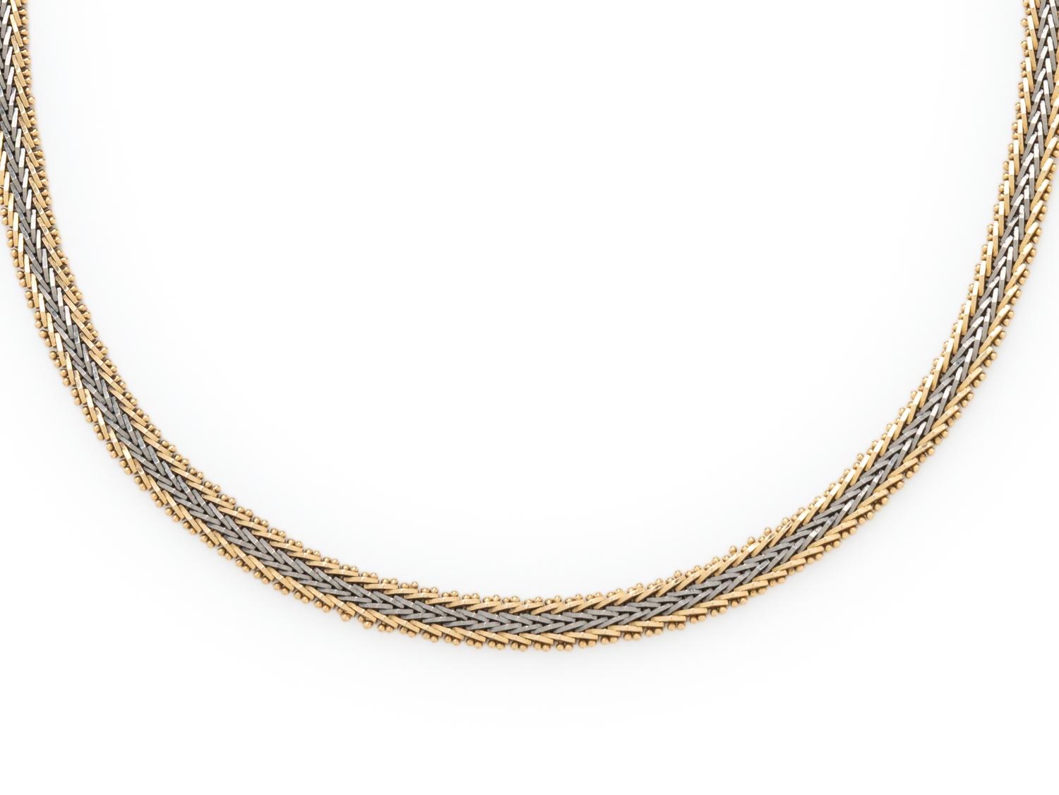 BICOLOR GOLD LINK NECKLACE