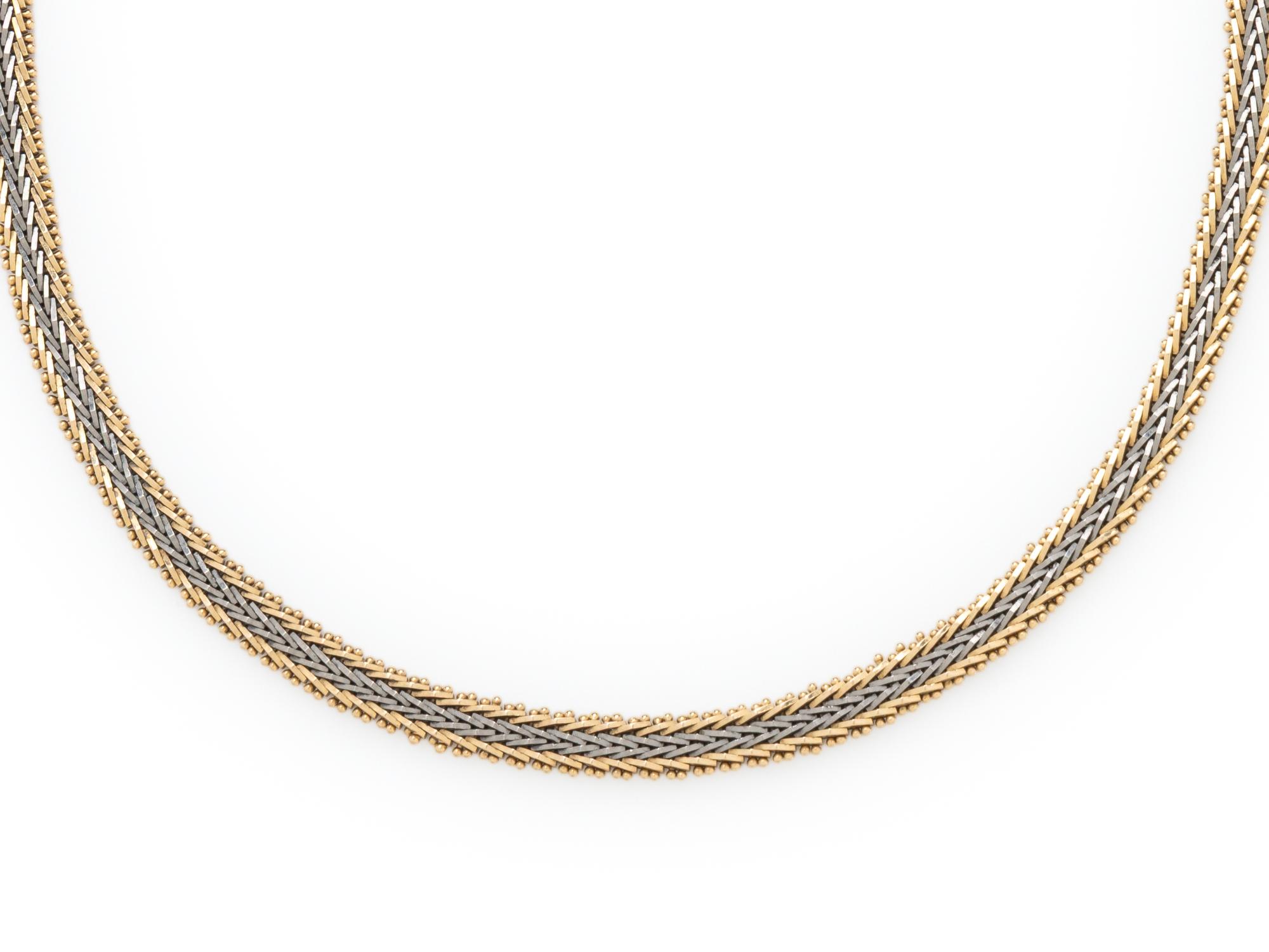 BICOLOR GOLD LINK NECKLACE