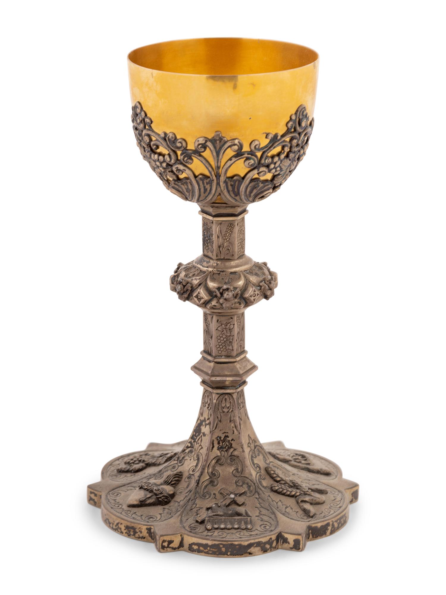 A Continental Silver and Mixed Metal Chalice
