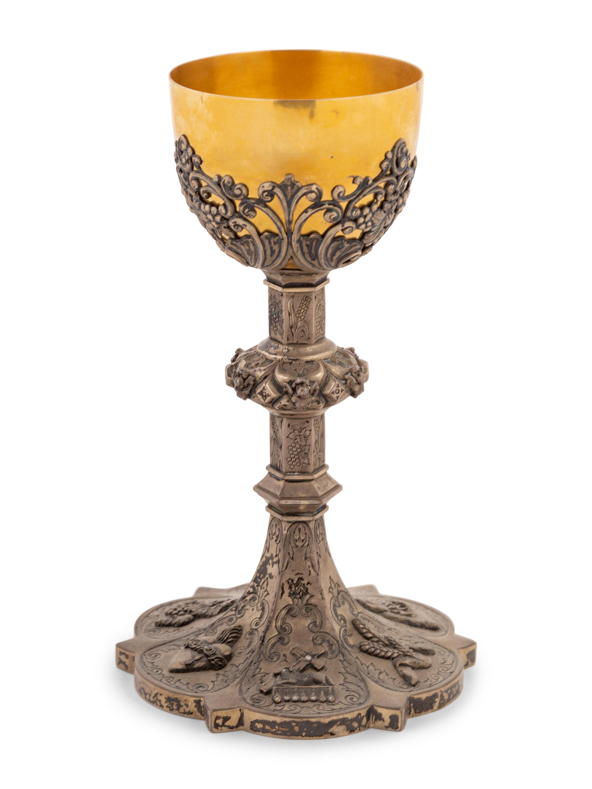A Continental Silver and Mixed Metal Chalice