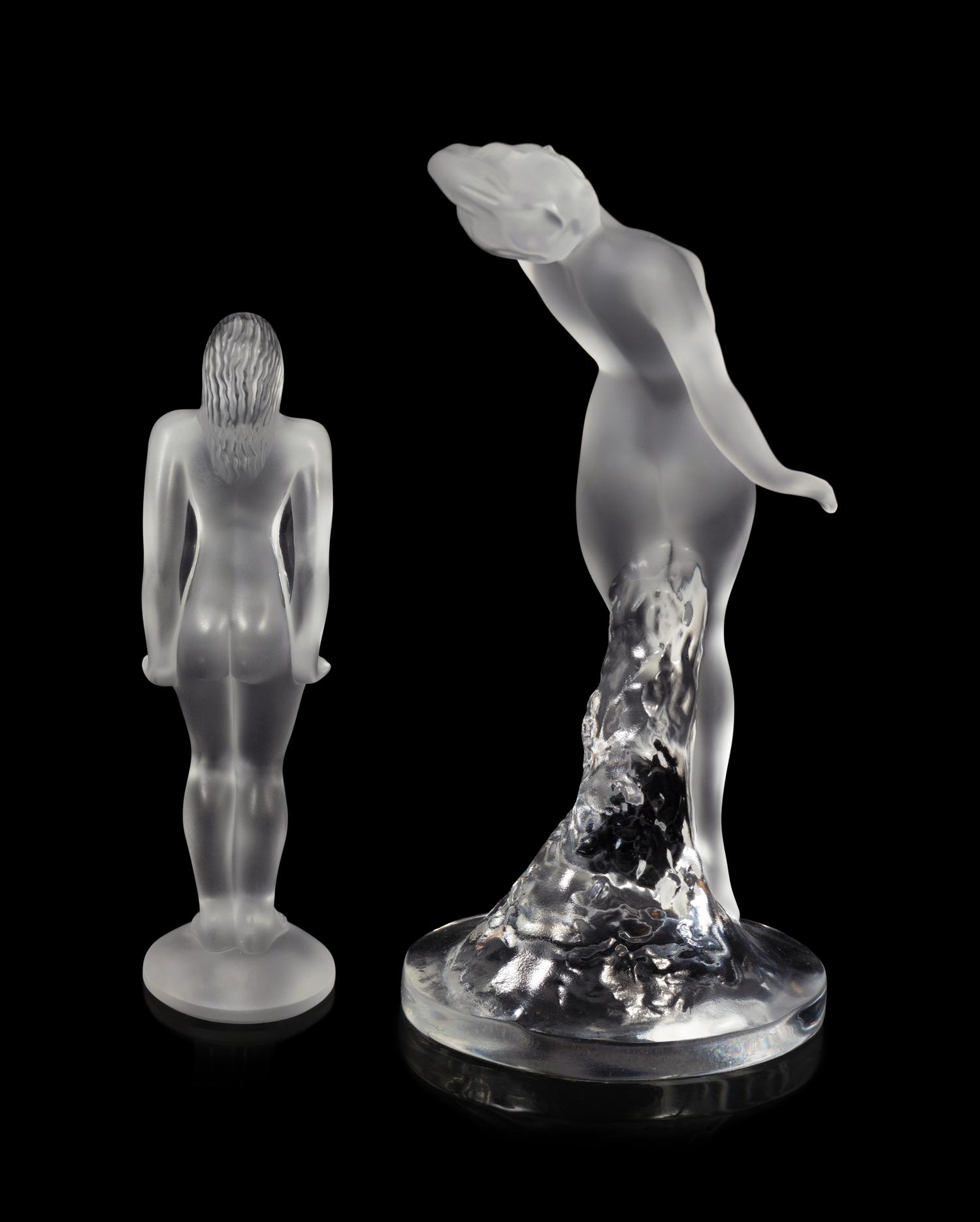 Two Lalique Nude Figures