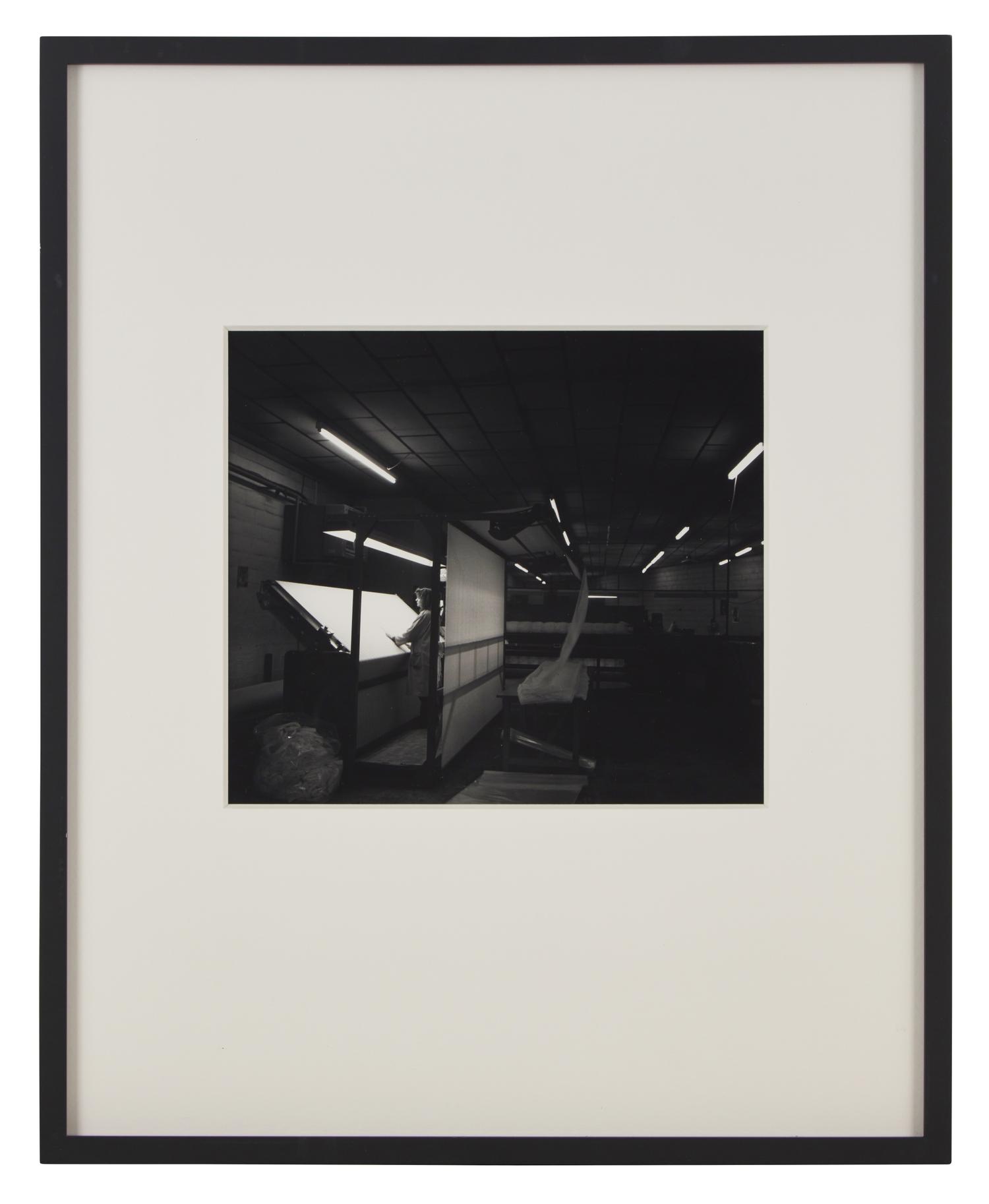 Finishing Room , Jacquartronic Bobbin Array #2, and Quality Control (a group of 3 works), 1993
