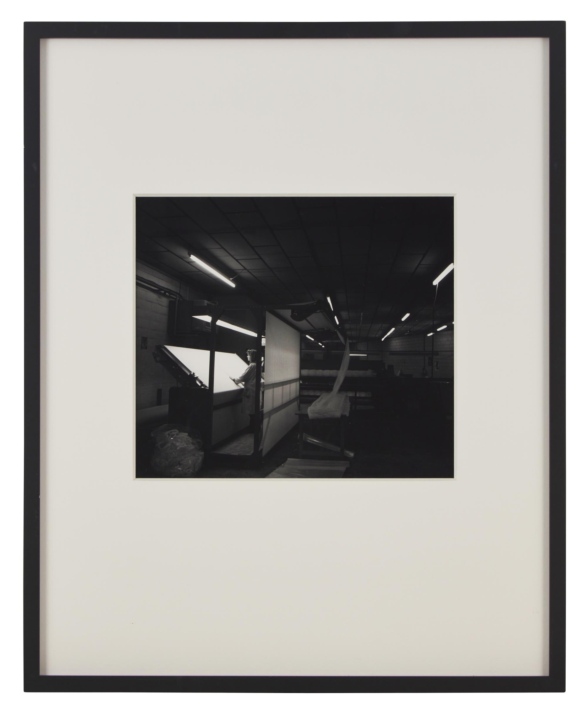 Finishing Room , Jacquartronic Bobbin Array #2, and Quality Control (a group of 3 works), 1993