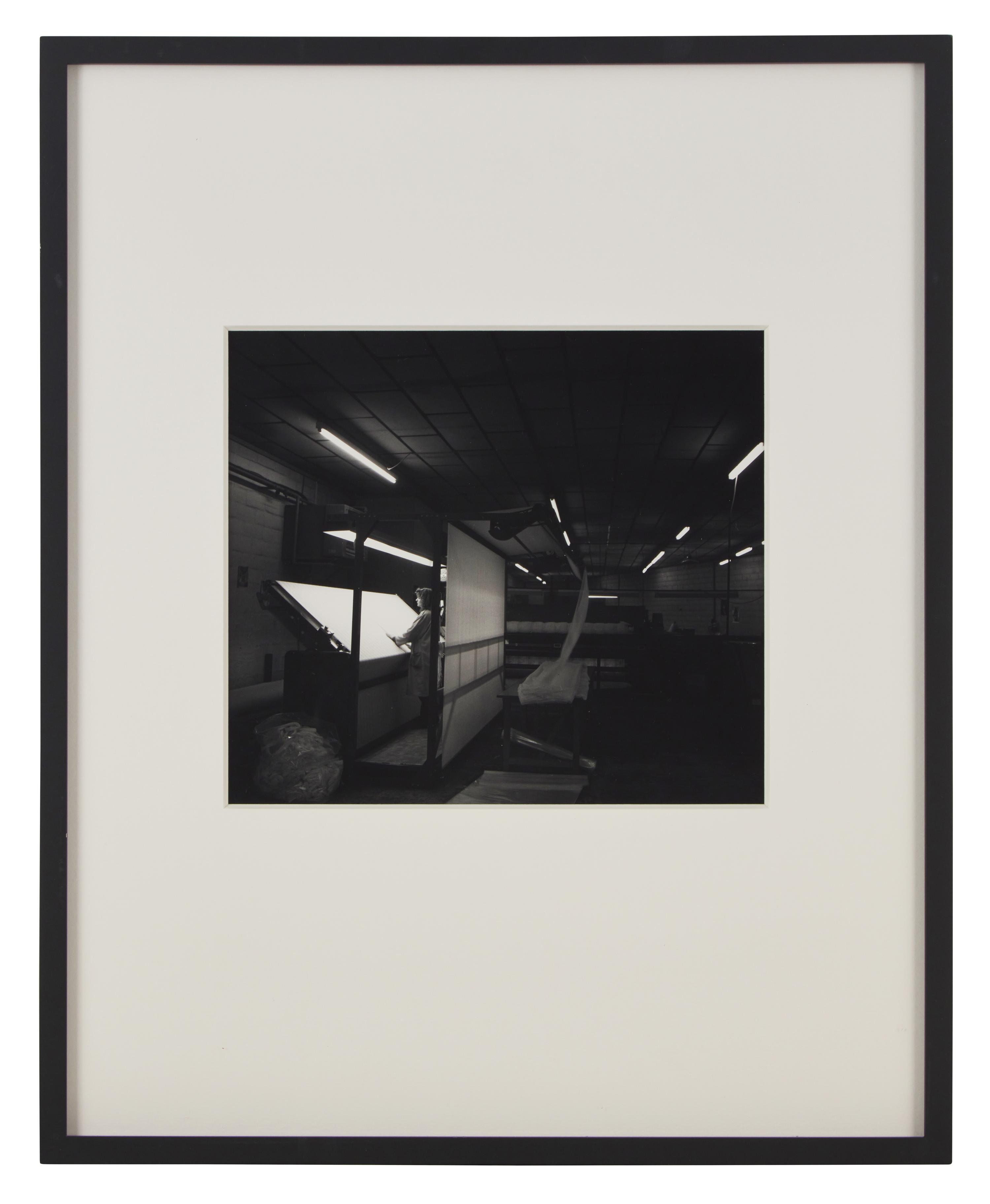 Finishing Room , Jacquartronic Bobbin Array #2, and Quality Control (a group of 3 works), 1993