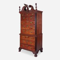 A fine Chippendale carved mahogany chest-on-chest Philadelphia, PA, circa 1770