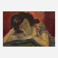 John French Sloan (American, 1871–1951) Girl with Head on Hand