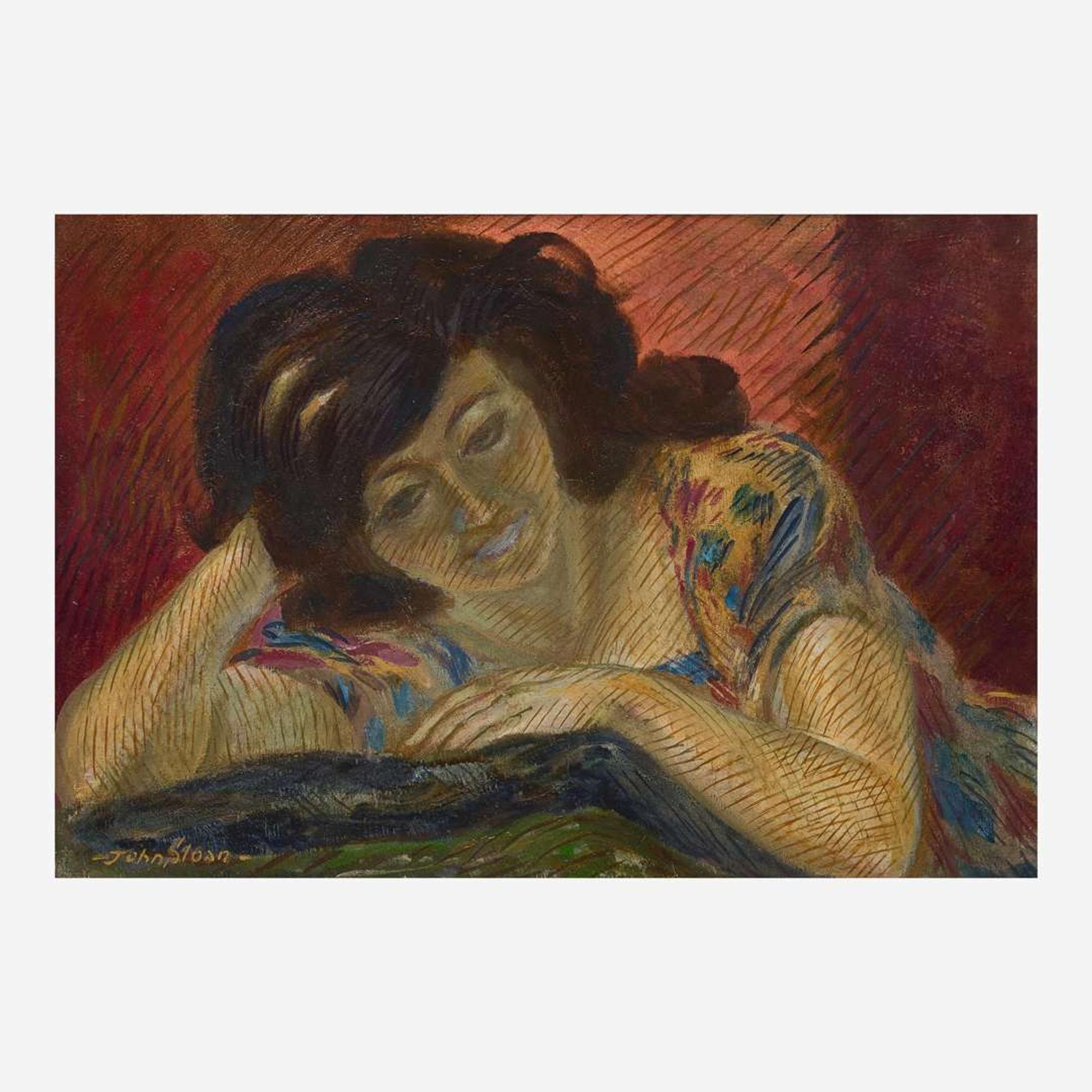John French Sloan (American, 1871–1951) Girl with Head on Hand