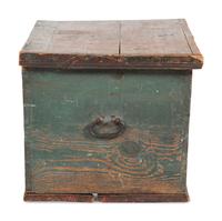 A Country Painted Yellow Pine Storage Chest