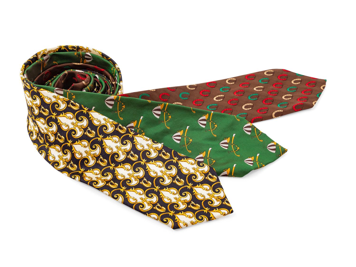 Two Gucci and One Versace Ties