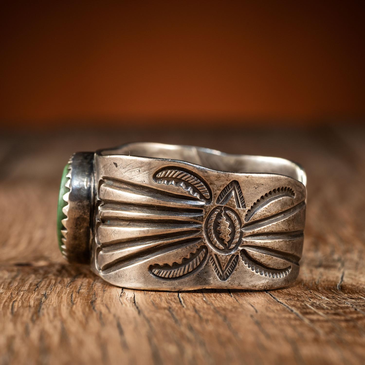 Navajo Silver and Turquoise Cuff Bracelet