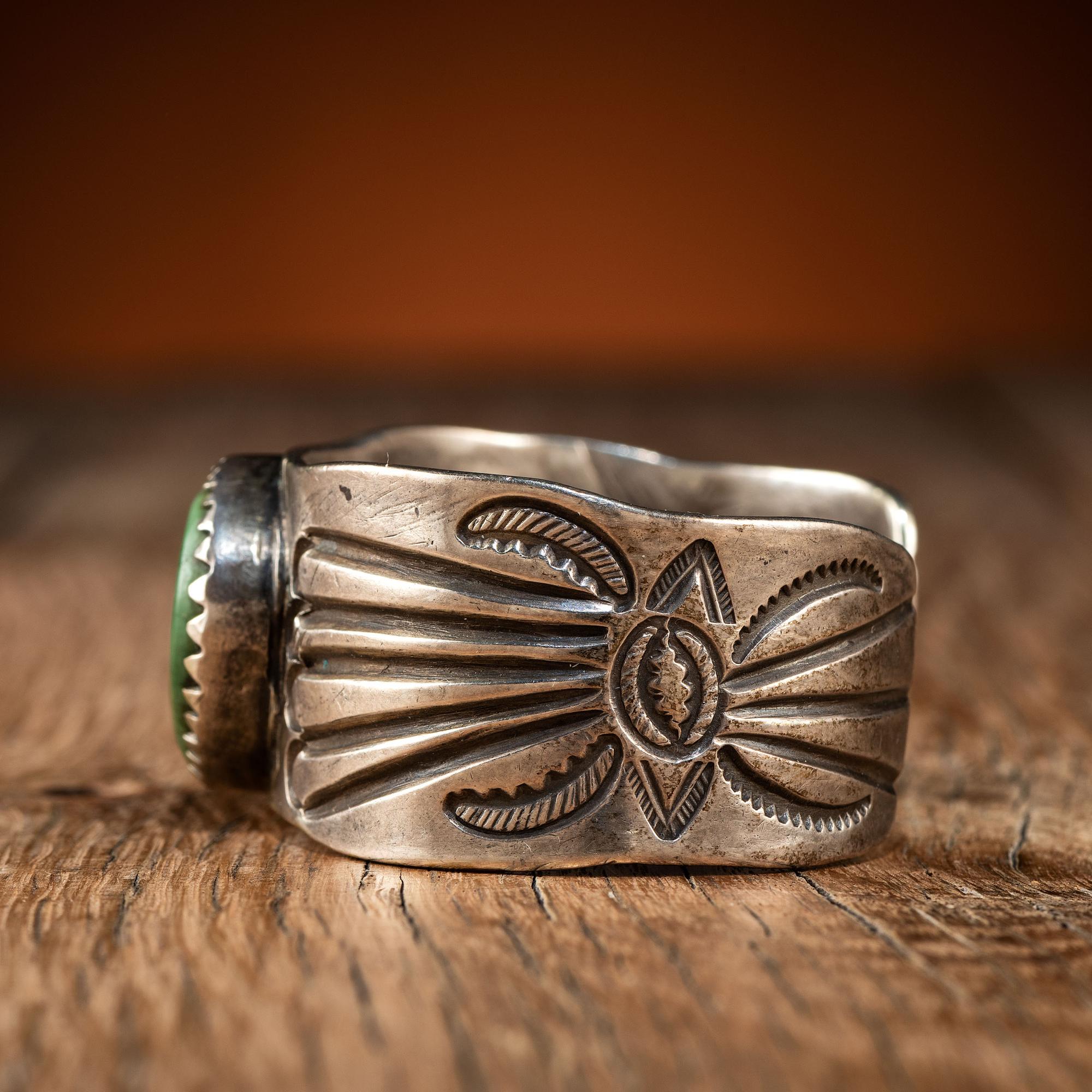 Navajo Silver and Turquoise Cuff Bracelet