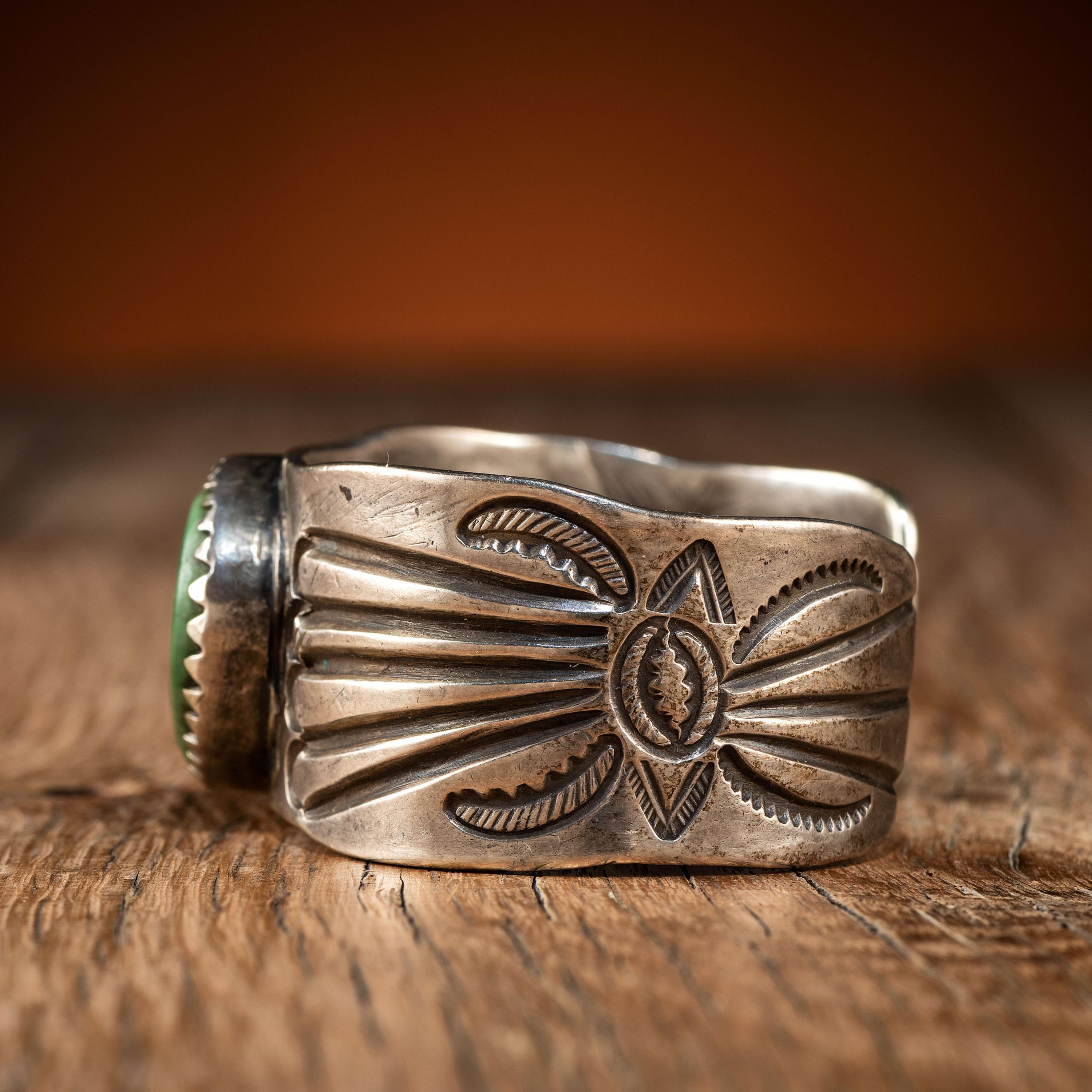 Navajo Silver and Turquoise Cuff Bracelet