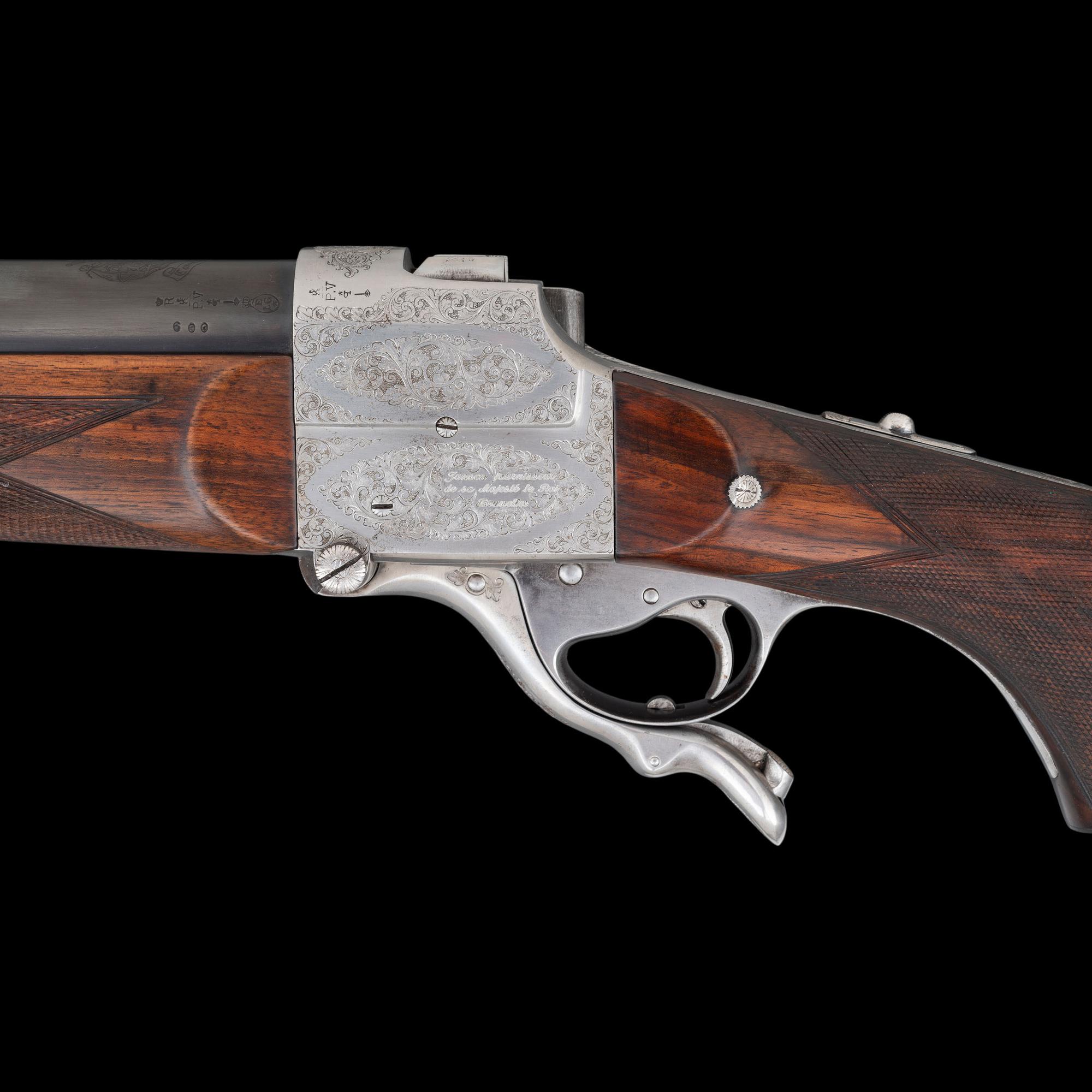 **Belgian .600 Nitro Express No. 5 Size Farquharson Rifle Made for the Comte De Lalaing