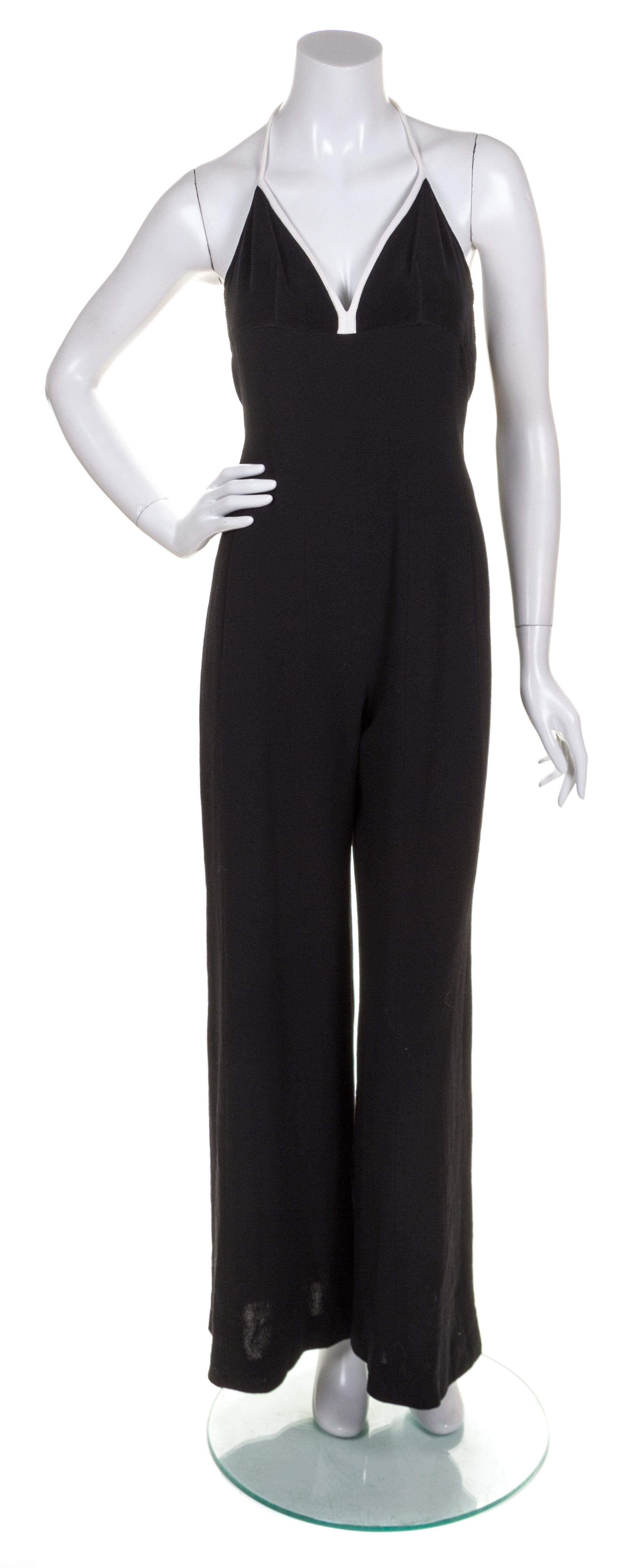 A Chanel Black Halter Jumpsuit, Size 36.