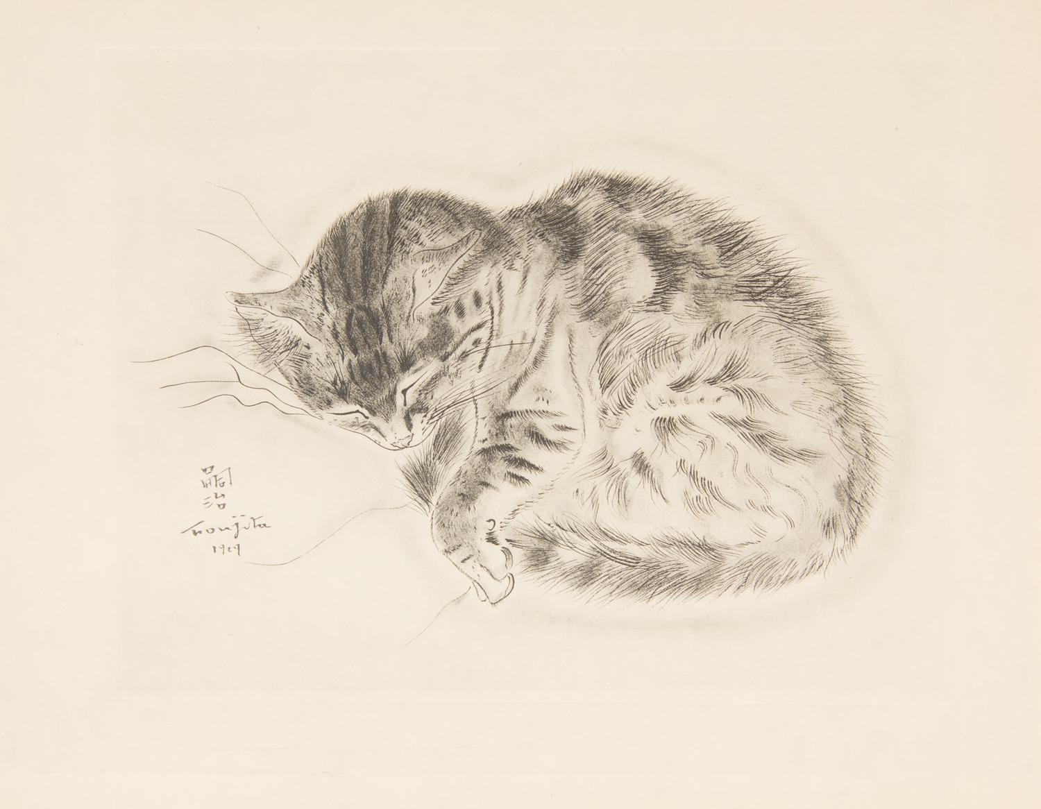 FOUJITA, TSUGOUHARA. 20 etchings from A Book of Cats. New York, 1930. One signed in pencil.