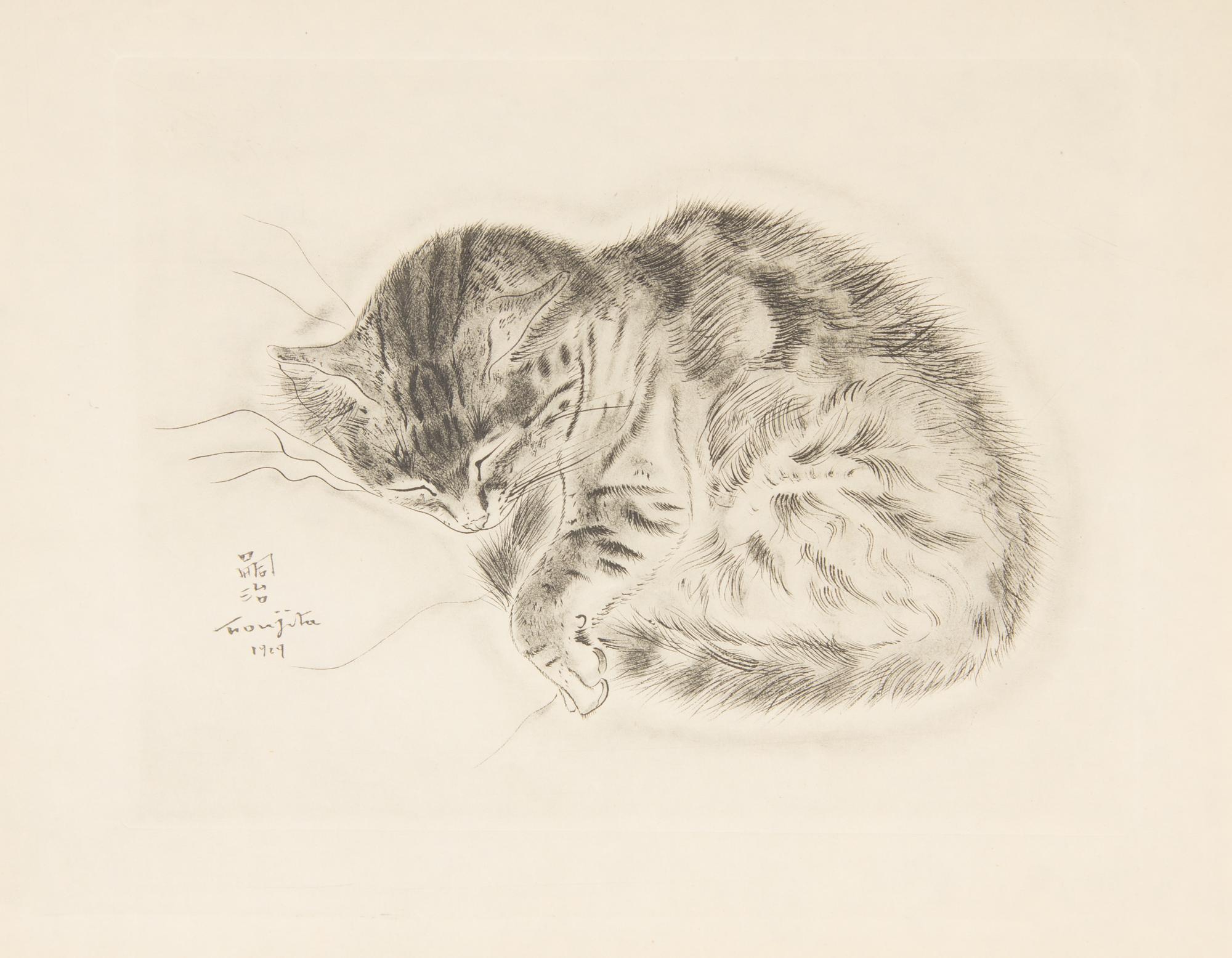 FOUJITA, TSUGOUHARA. 20 etchings from A Book of Cats. New York, 1930. One signed in pencil.