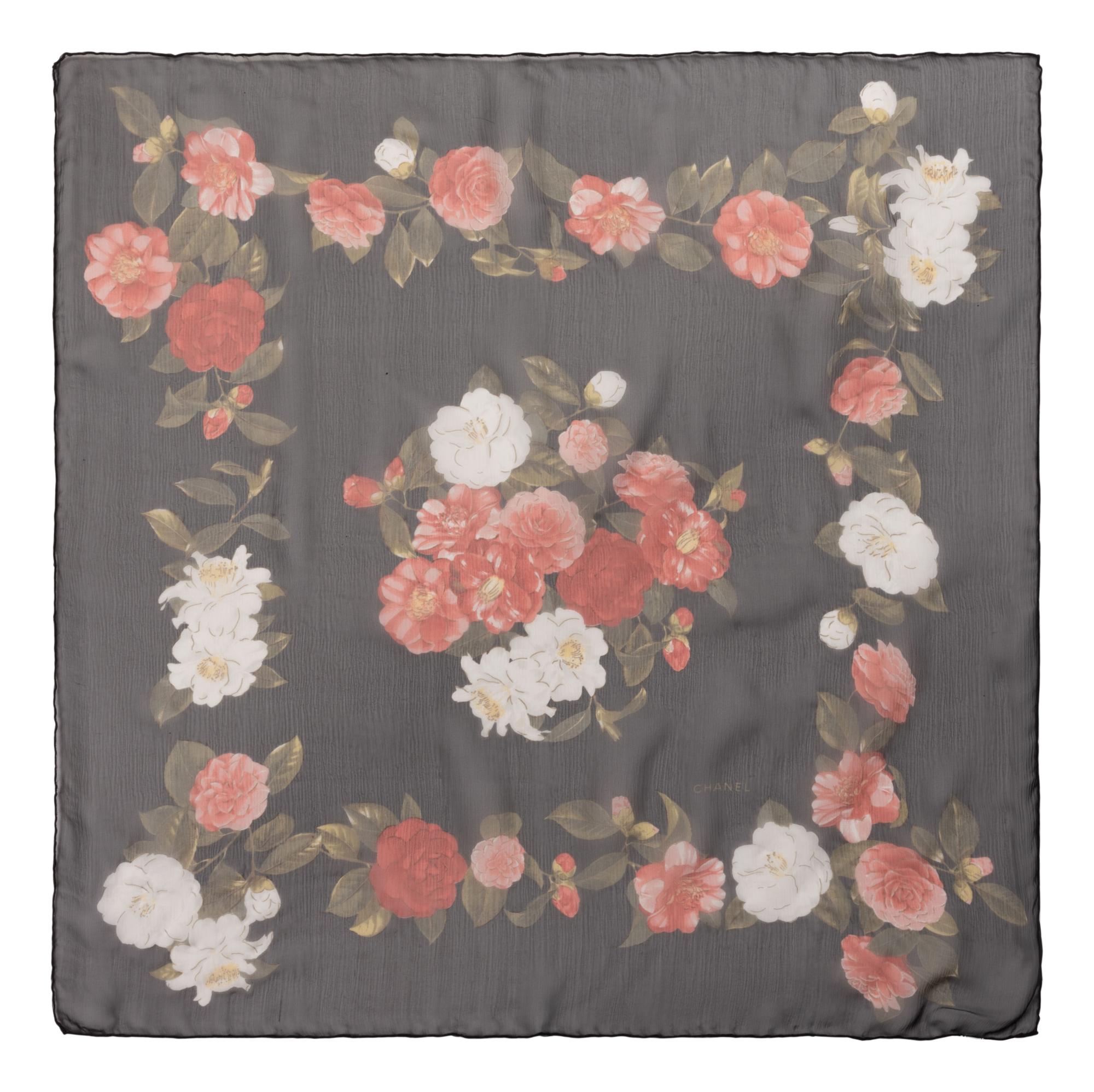 Five Chanel Items: Four Scarves and One Brooch, 1980-2000s