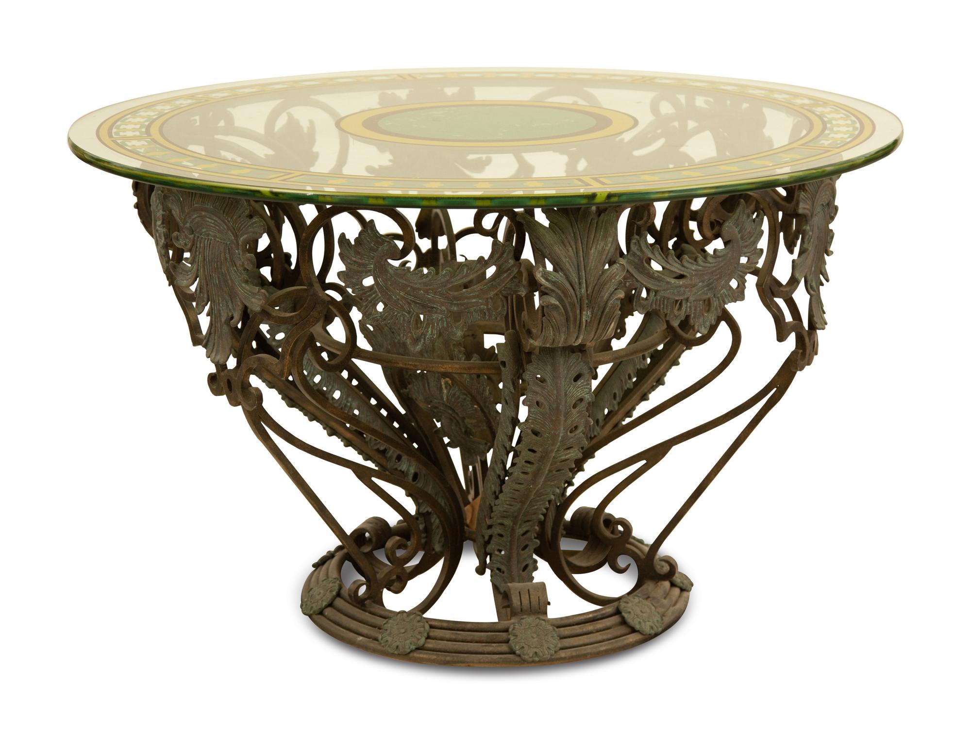 A French Rococo Style Cast Iron Center Table