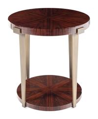 A Bolier Simulated Rosewood and Bronze Side Table