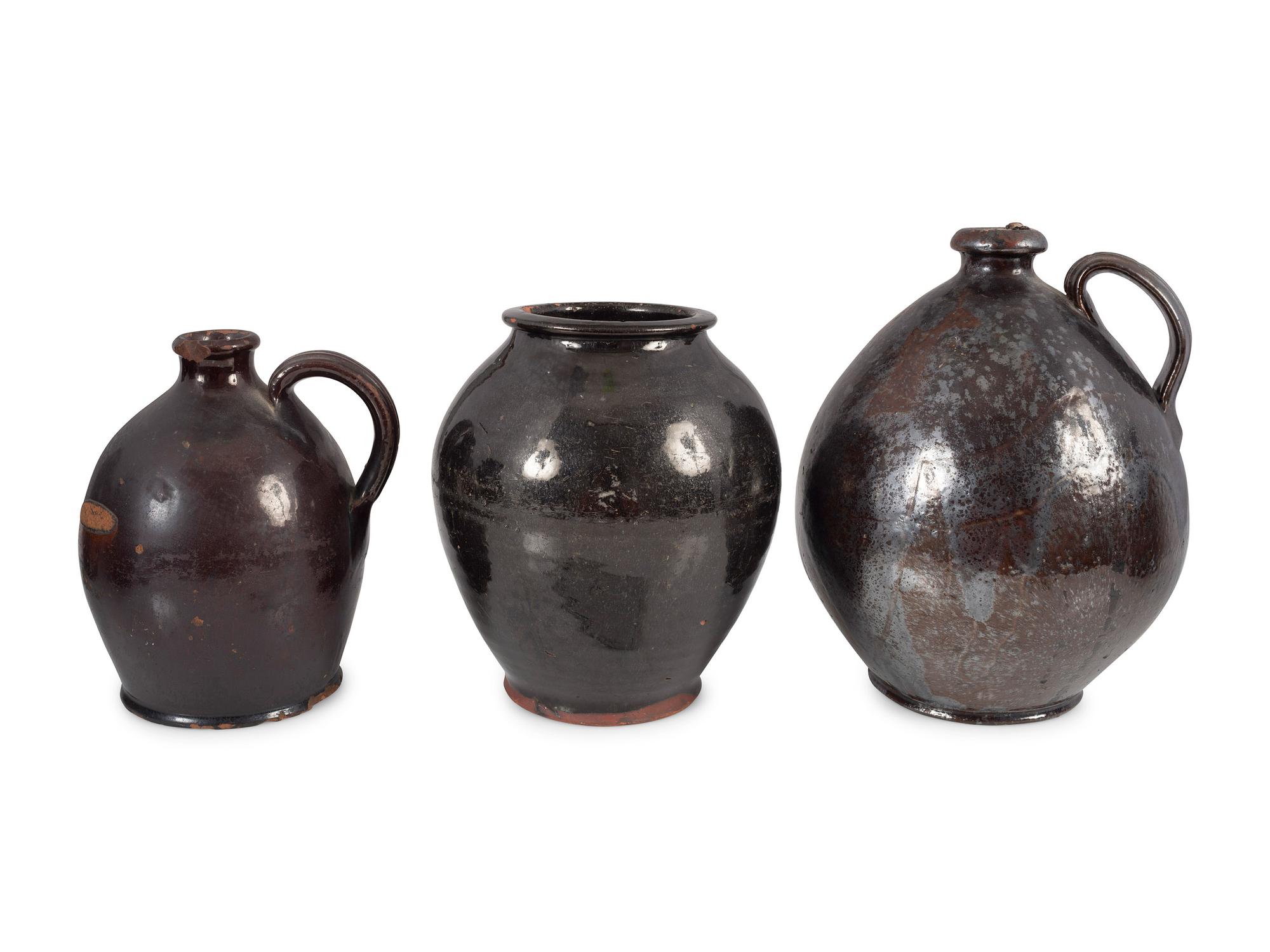 Six Redware Vessels