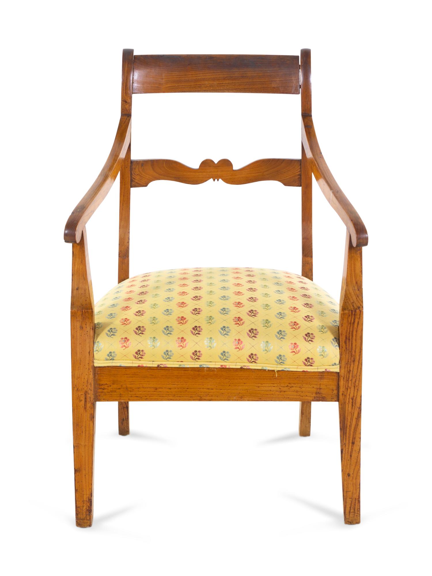 A Biedermeier Maple Armchair