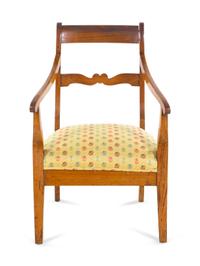 A Biedermeier Maple Armchair