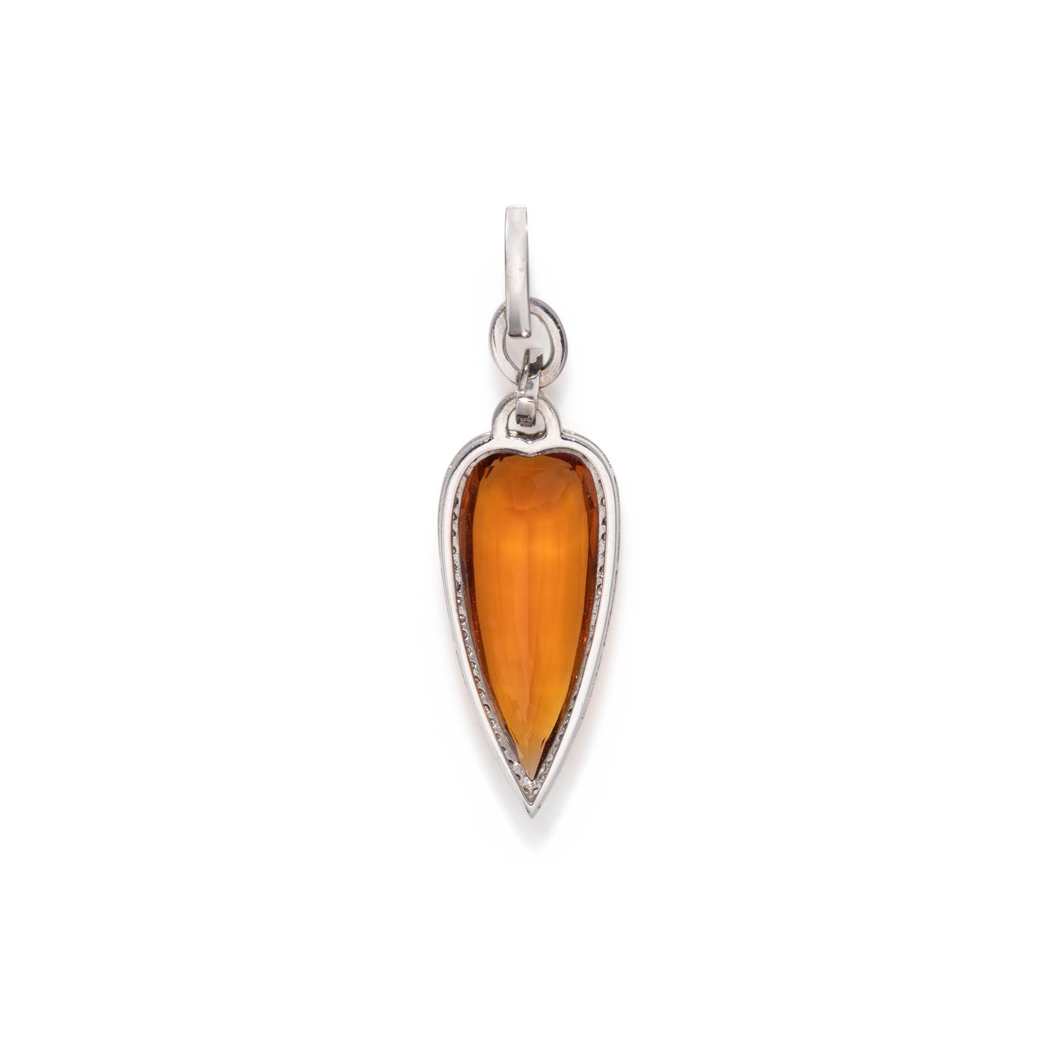 CITRINE AND DIAMOND PENDANT