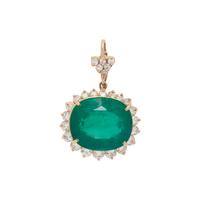 EMERALD AND DIAMOND PENDANT