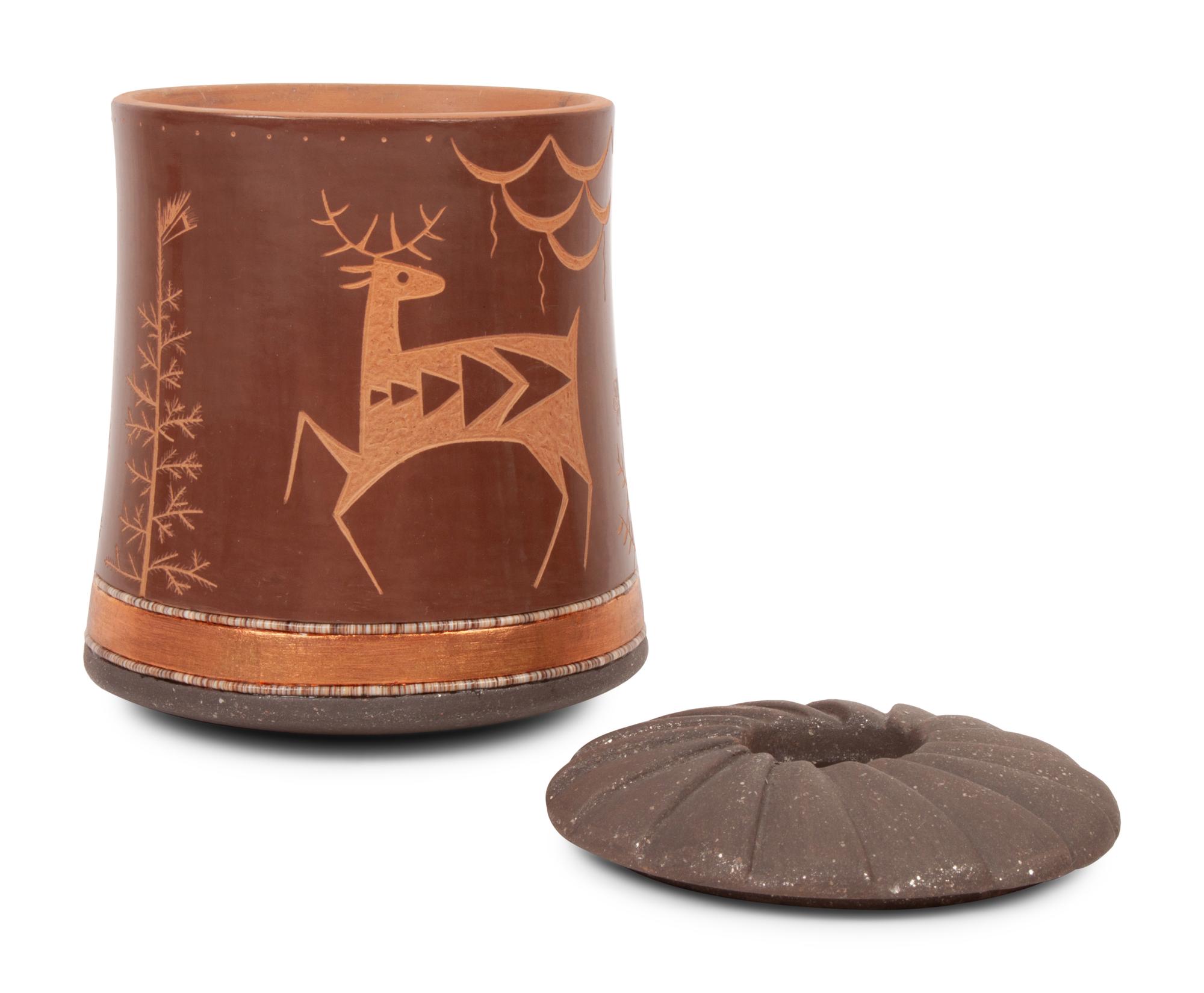 Polychrome Lidded Jar