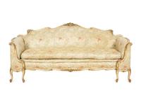 A Louis XV Style Painted and Parcel Gilt Sofa