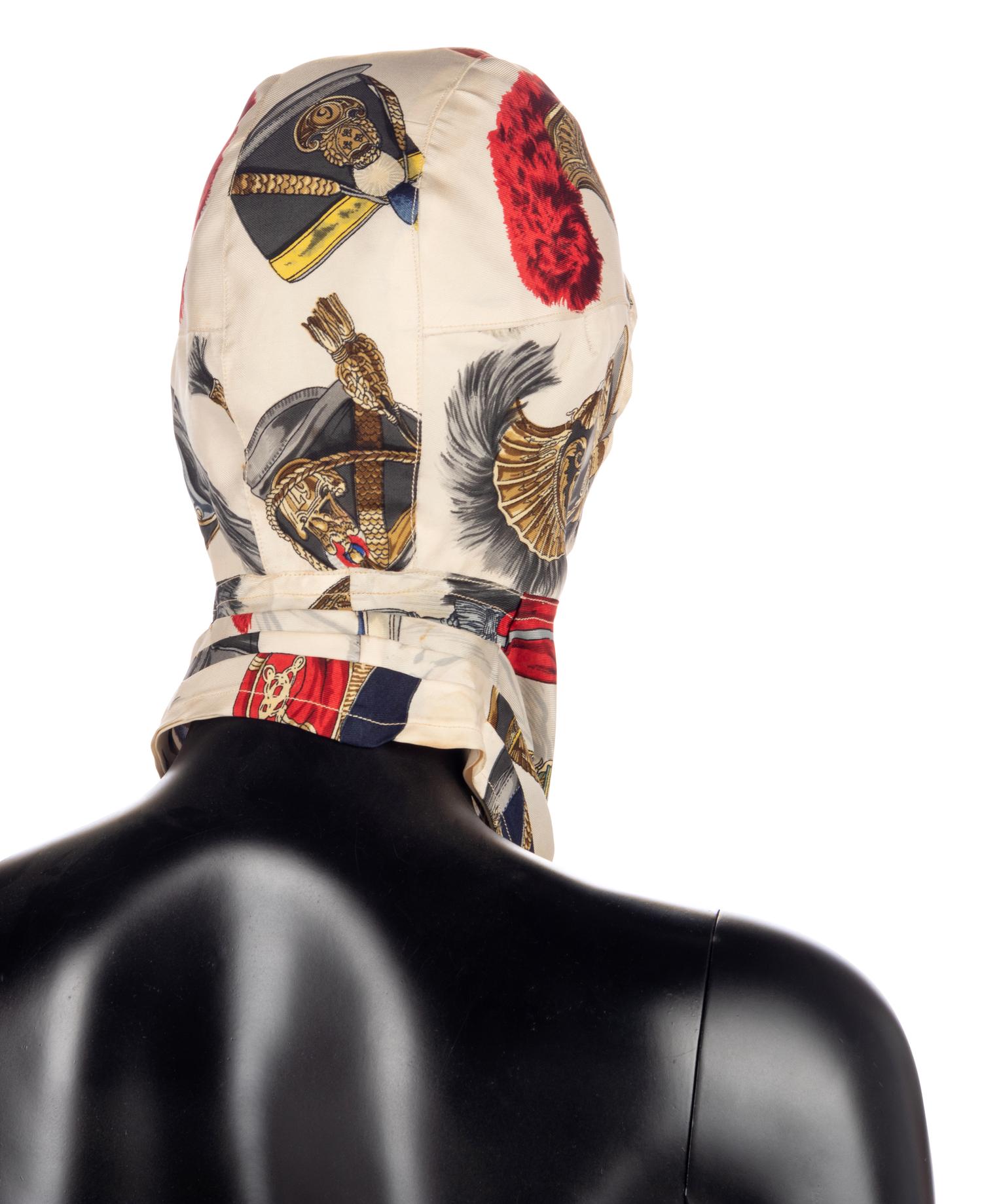 Vintage Hermès Silk Hood, Head Wrap, 1960-70s