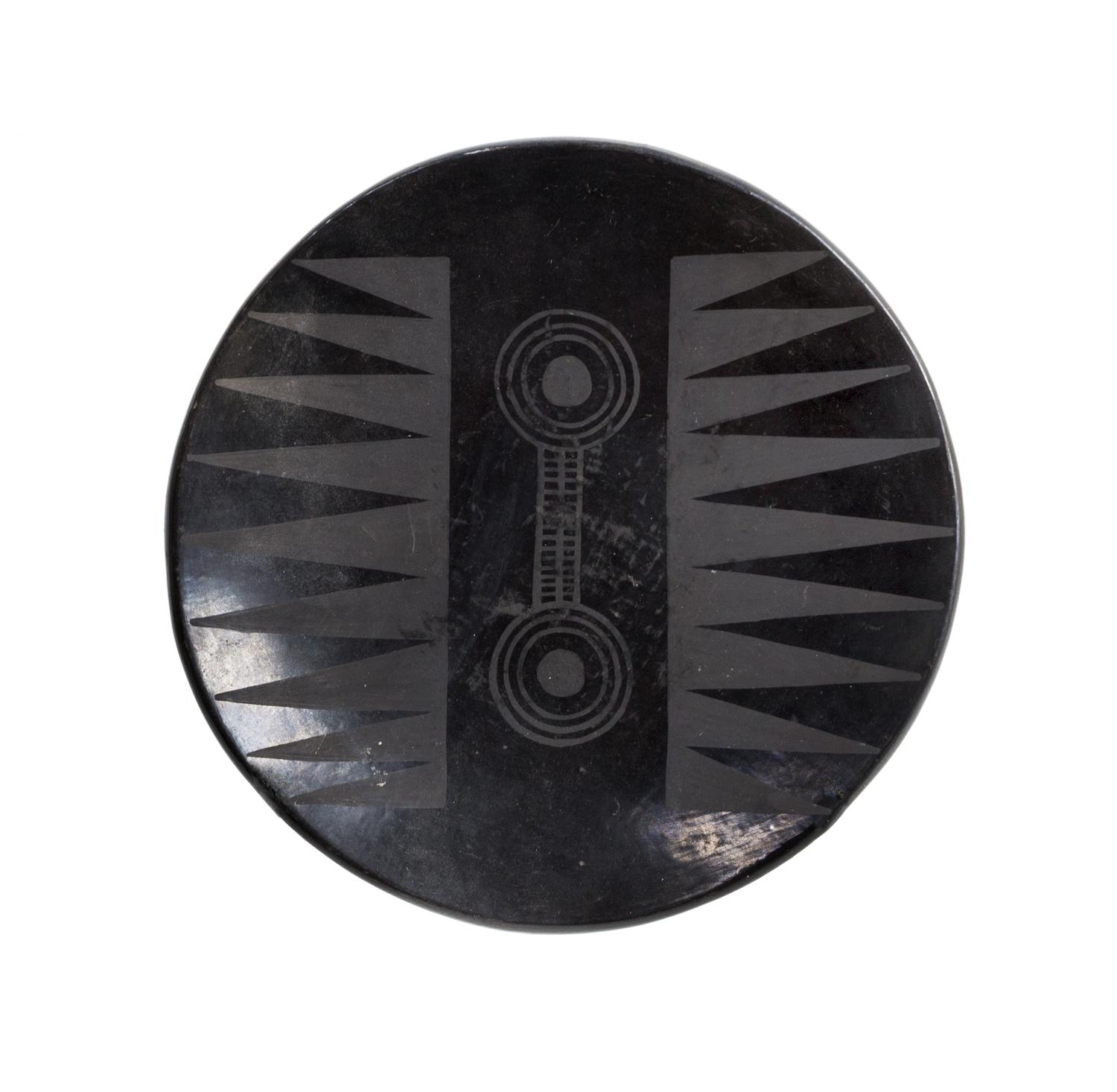 Marie Martinez (1887-1980) San Ildefonso Blackware Plate Diameter 7 3/4 inches. — CIRCA 1925