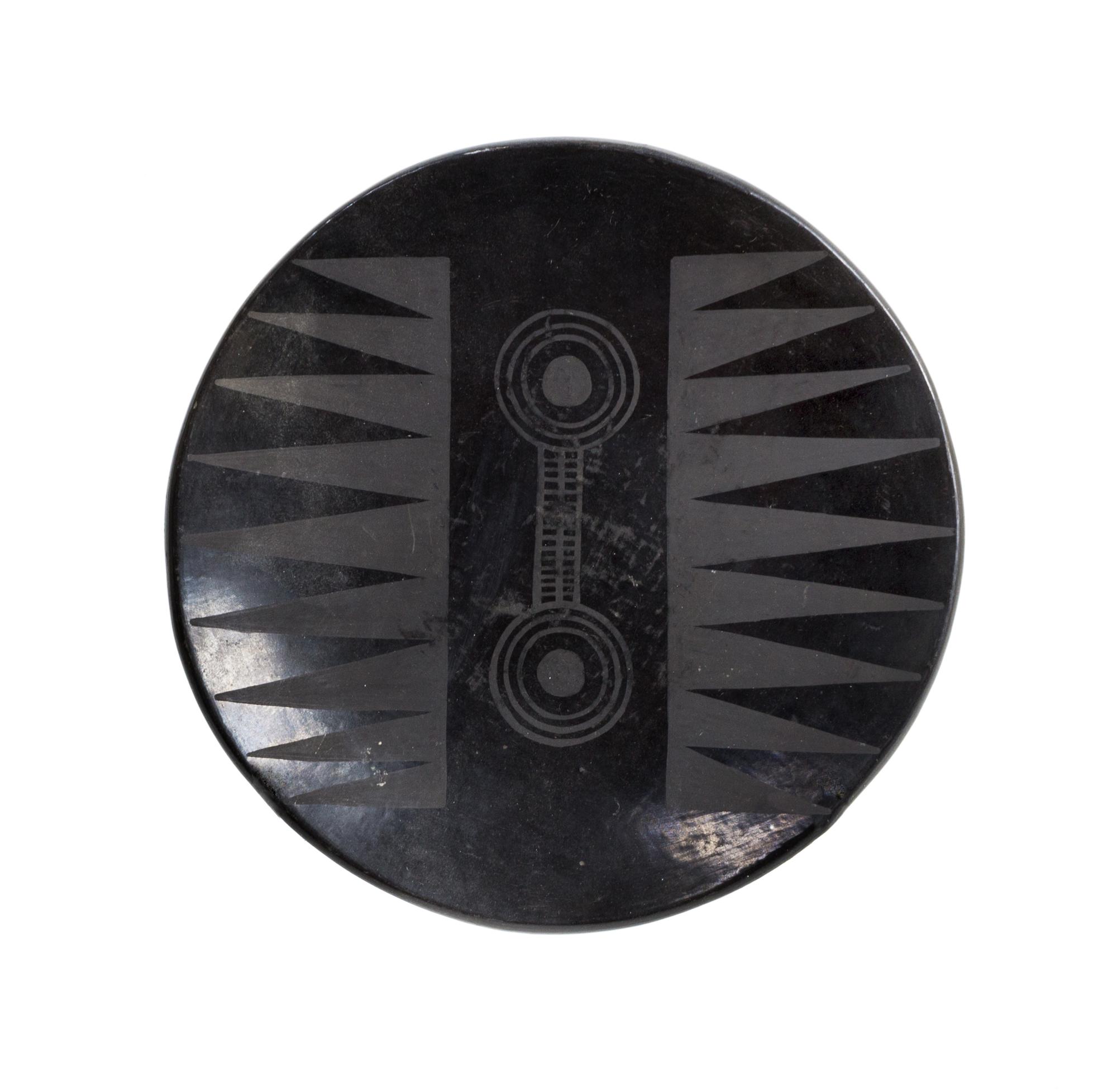 Marie Martinez (1887-1980) San Ildefonso Blackware Plate Diameter 7 3/4 inches. — CIRCA 1925