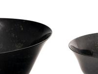 Three Chinese Spinach Jade Bowls and A Celadon Hardstone Covered Box