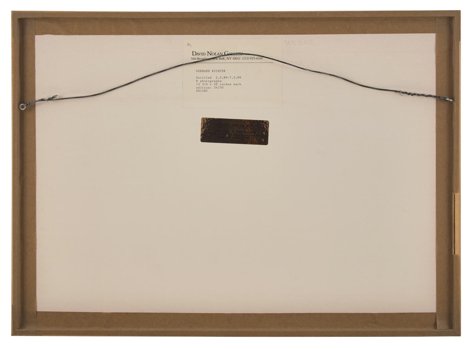 Untitled (2.5.89-7.5.89) (a group of six works), 1989