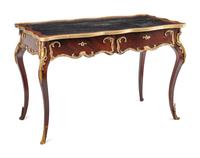A Louis XV Style Gilt Bronze Mounted Kingwood Bureau Plat