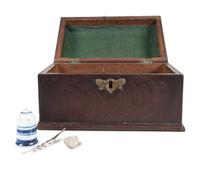 A George III Brass Mounted Mahogany Tea Caddy