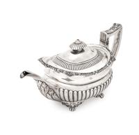 An English Silver Three-Piece Tea Service