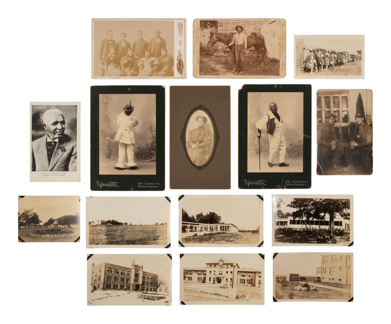 [EARLY PHOTOGRAPHY]. A large collection of assorted photographs of African American vernacular subjects.