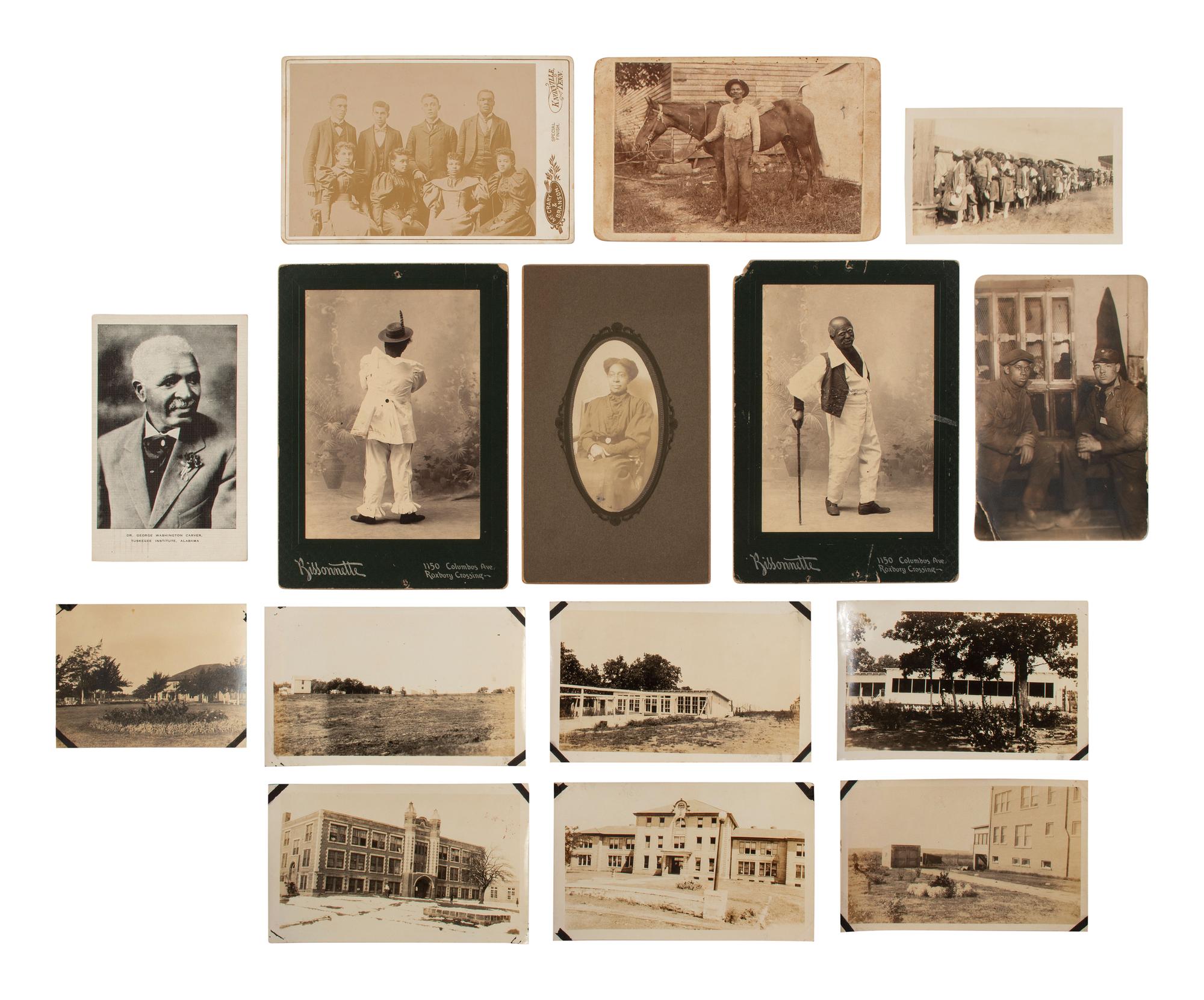 [EARLY PHOTOGRAPHY]. A large collection of assorted photographs of African American vernacular subjects.
