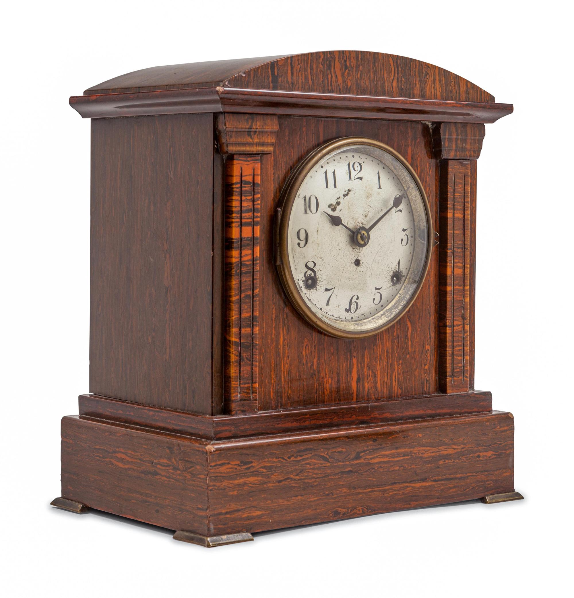 An American Mahogany Mantel Clock