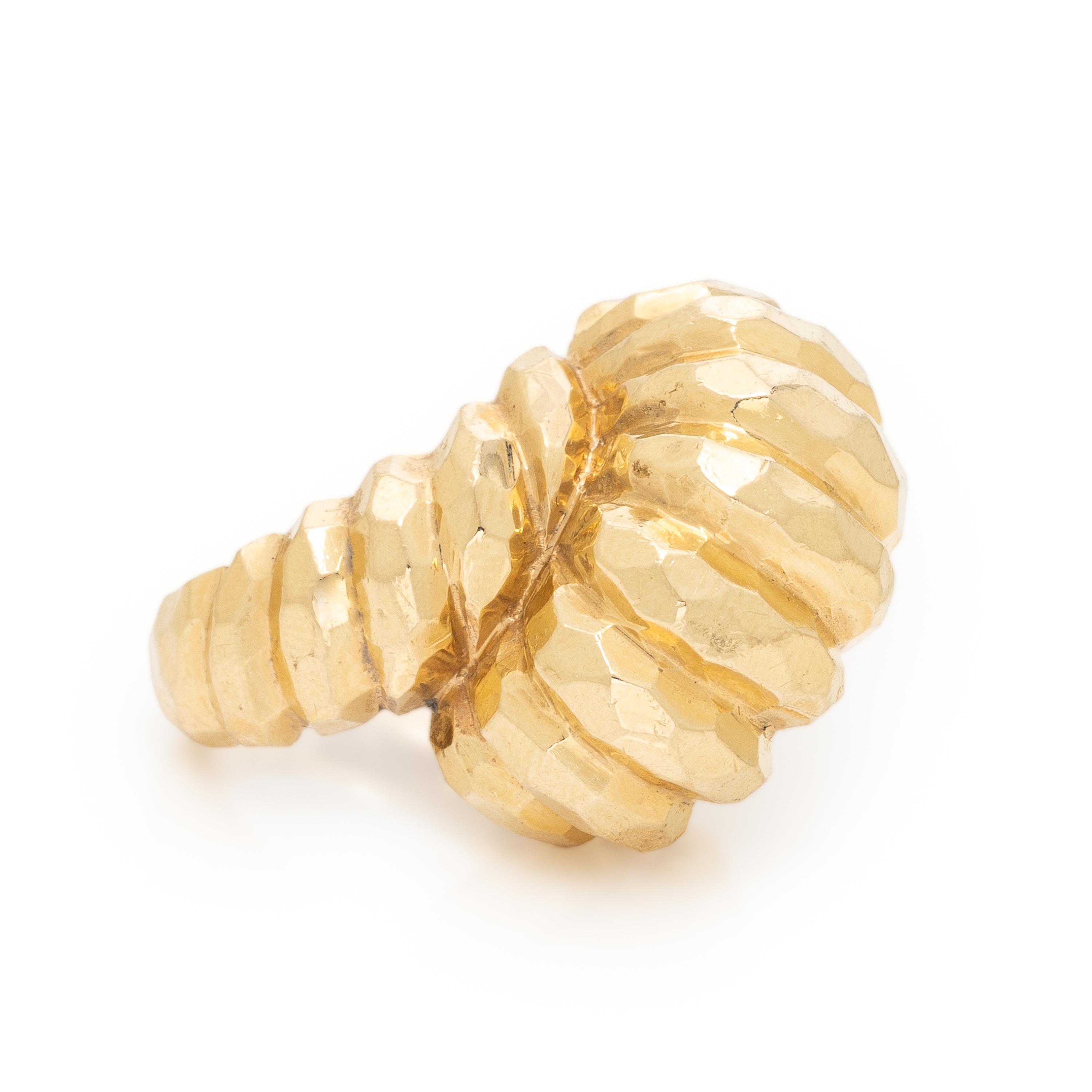 Yellow Gold Scalloped Ring