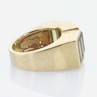 Tiffany & Co. Paloma Picasso 18K Yellow Gold, Amethyst, and Tourmaline Ring