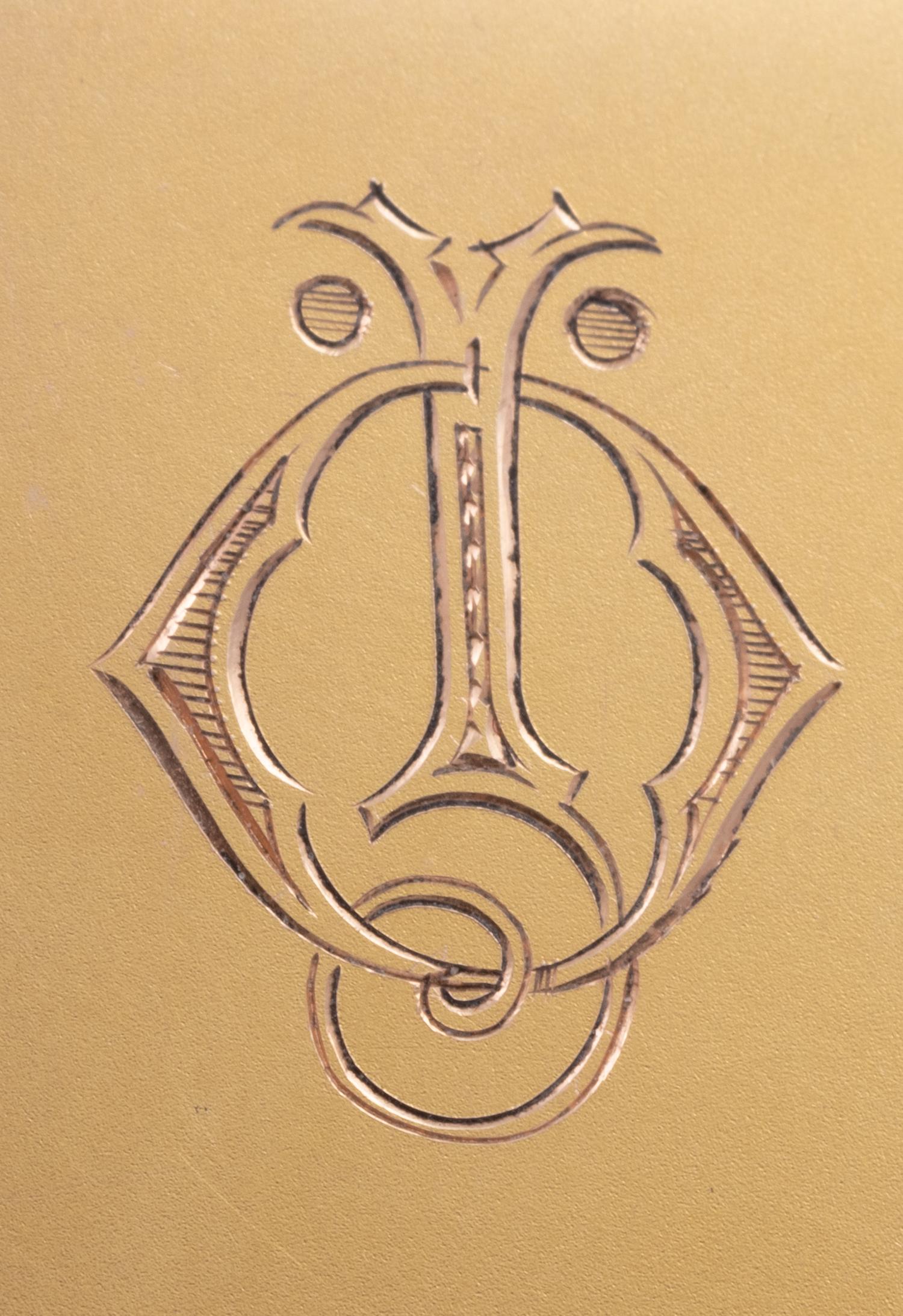 A Russian Yellow Gold and Sapphire Mounted Minaudière