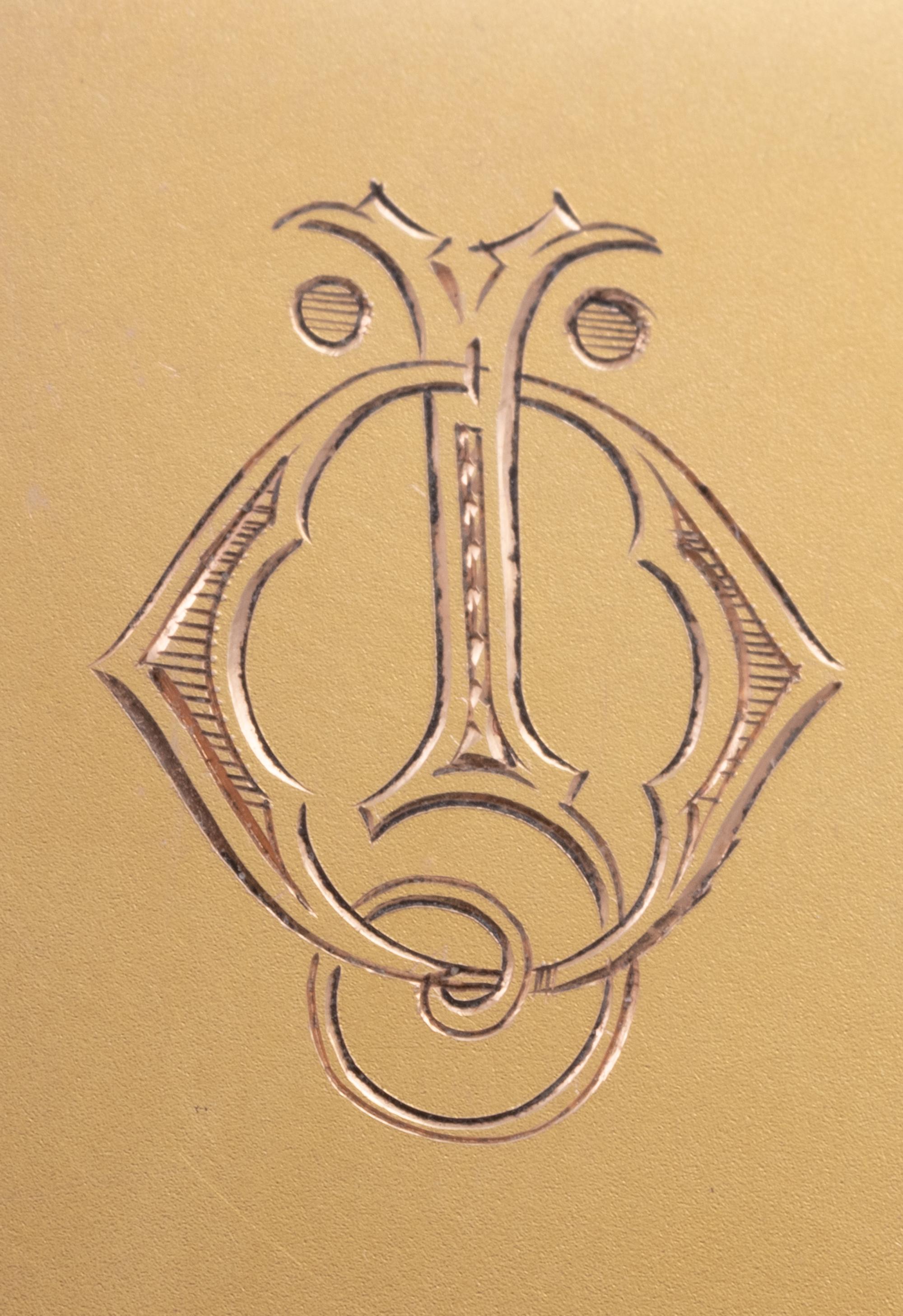 A Russian Yellow Gold and Sapphire Mounted Minaudière