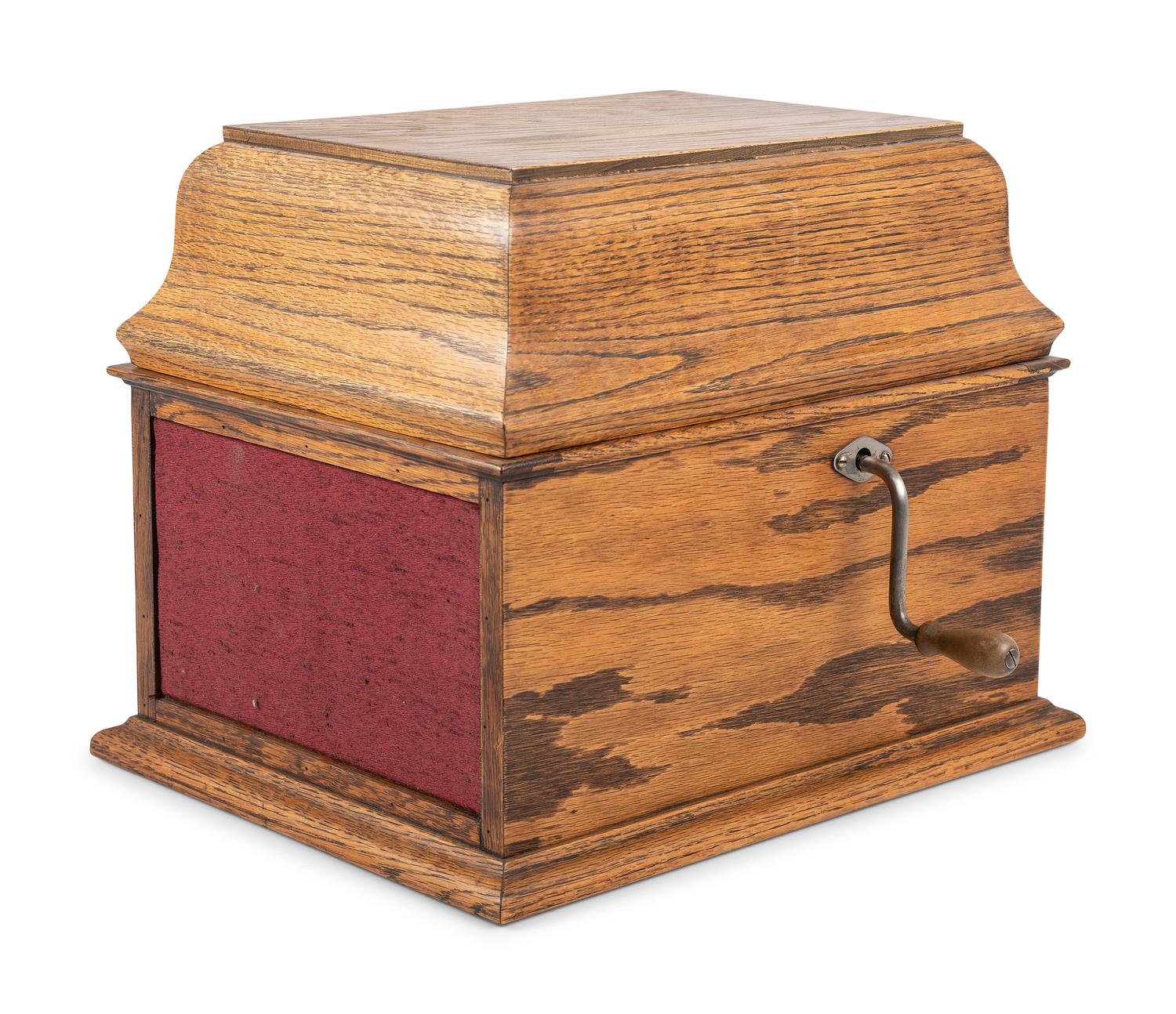 An Edison Amberola Table Top Phonograph With over 100 Amberol Records