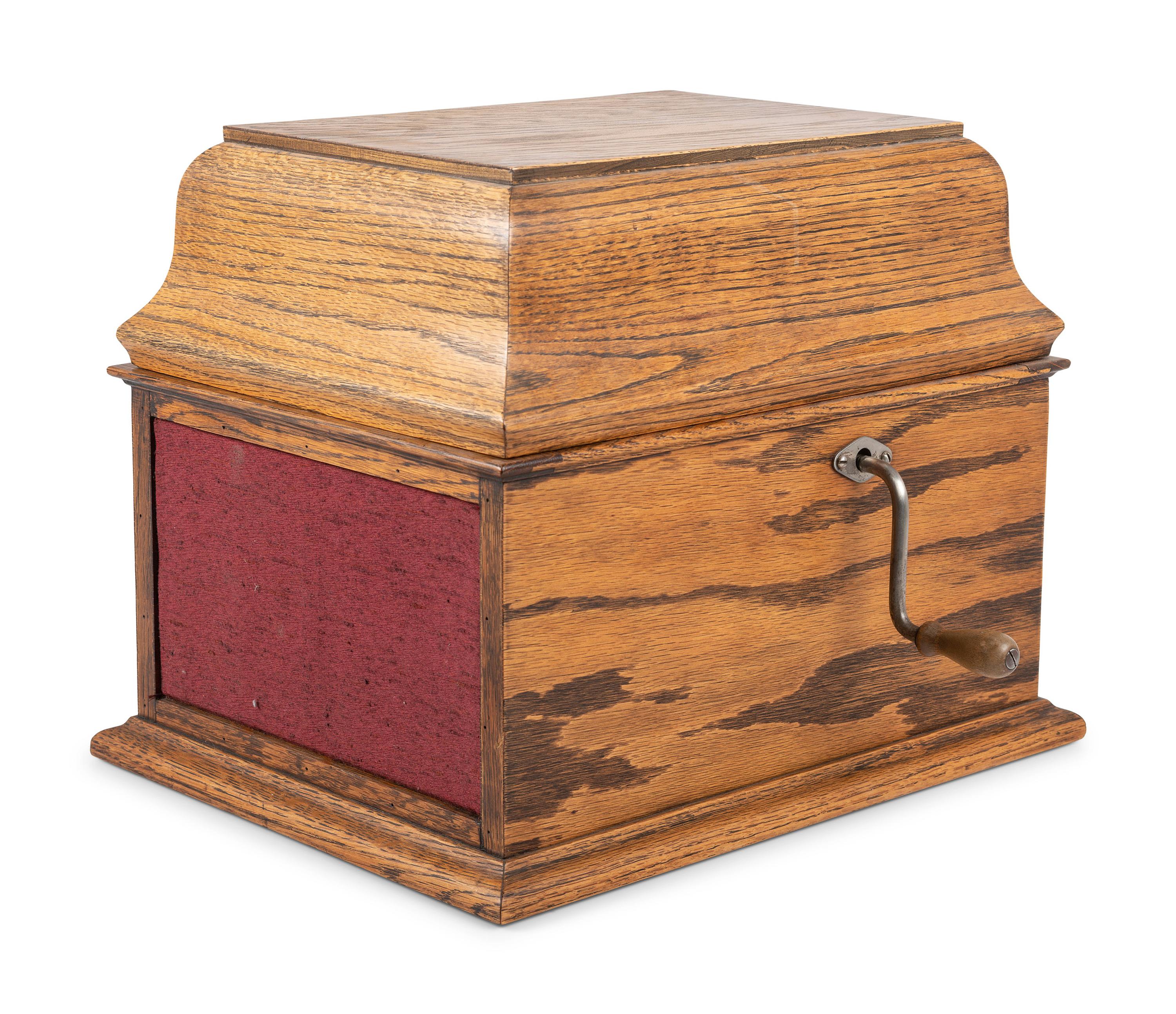 An Edison Amberola Table Top Phonograph With over 100 Amberol Records